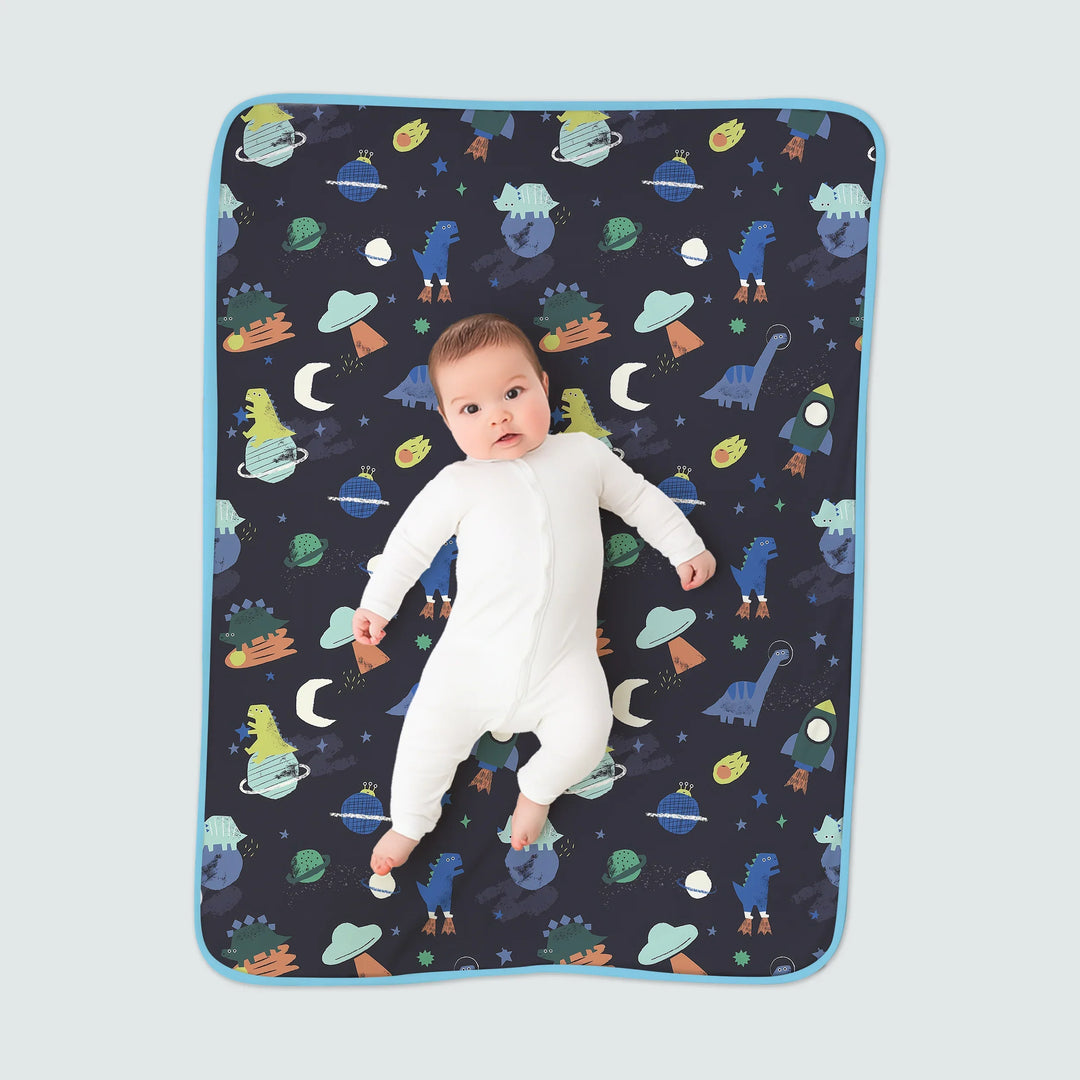 Dinosaurs Astronauts Toddler Blanket