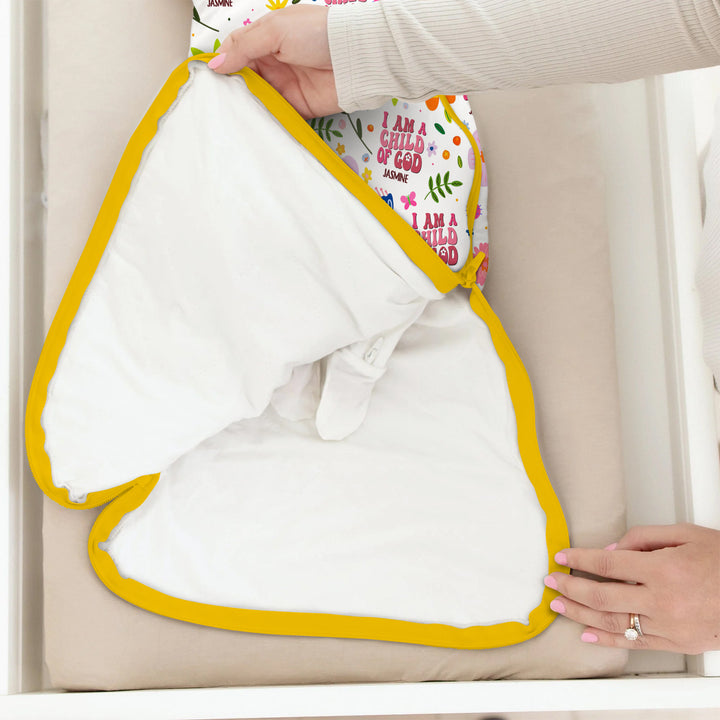 I Am A Child Of God Custom Name Girl Sleep Bag