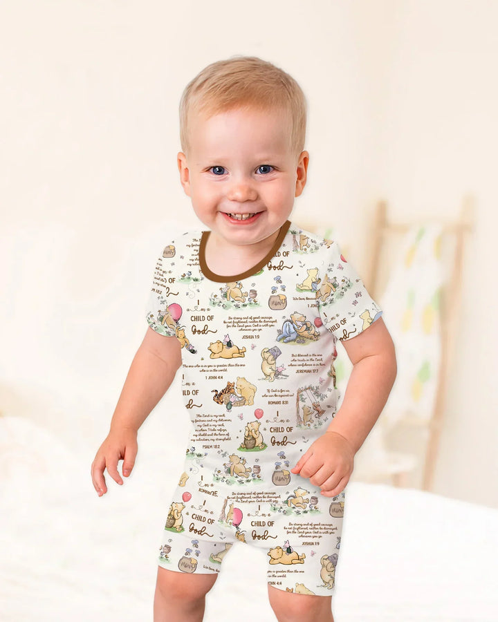 Child of God Whimsy Woodland Two Piece Short Sleeve Shorts Pajama Set