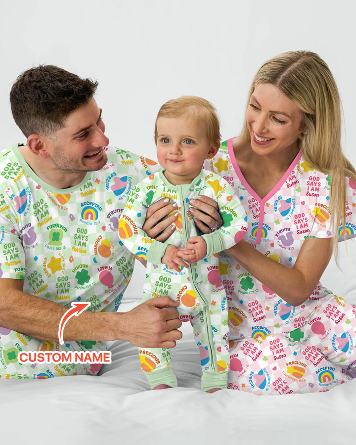 God Says I Am St. Patrick’s Day Custom Name Family Matching Convertible Zippy