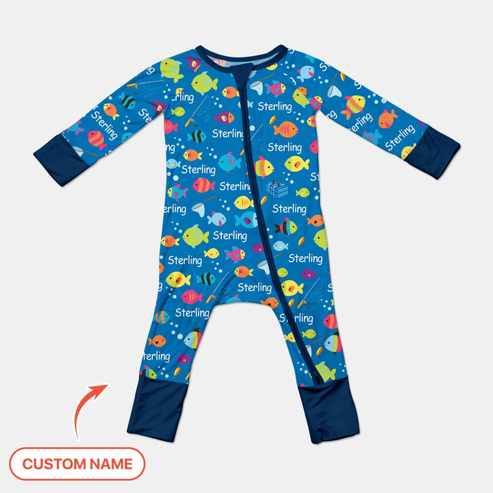 Little Fisher’s Adventure Custom Name Convertible Zippy , Little Fisher’s Adventure Custom Name Convertible Zippy - 0-3M