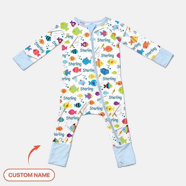 Little Fisher’s Adventure Custom Name Convertible Zippy , Little Fisher’s Adventure Custom Name Convertible Zippy - 0-3M