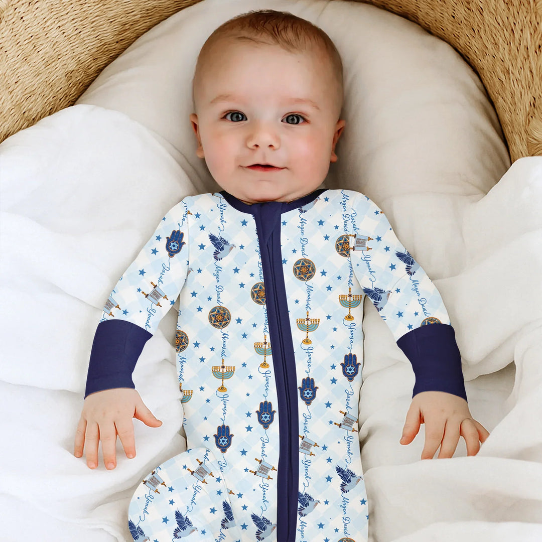 Hanukkah Festival Matching Family Convertible Zippy