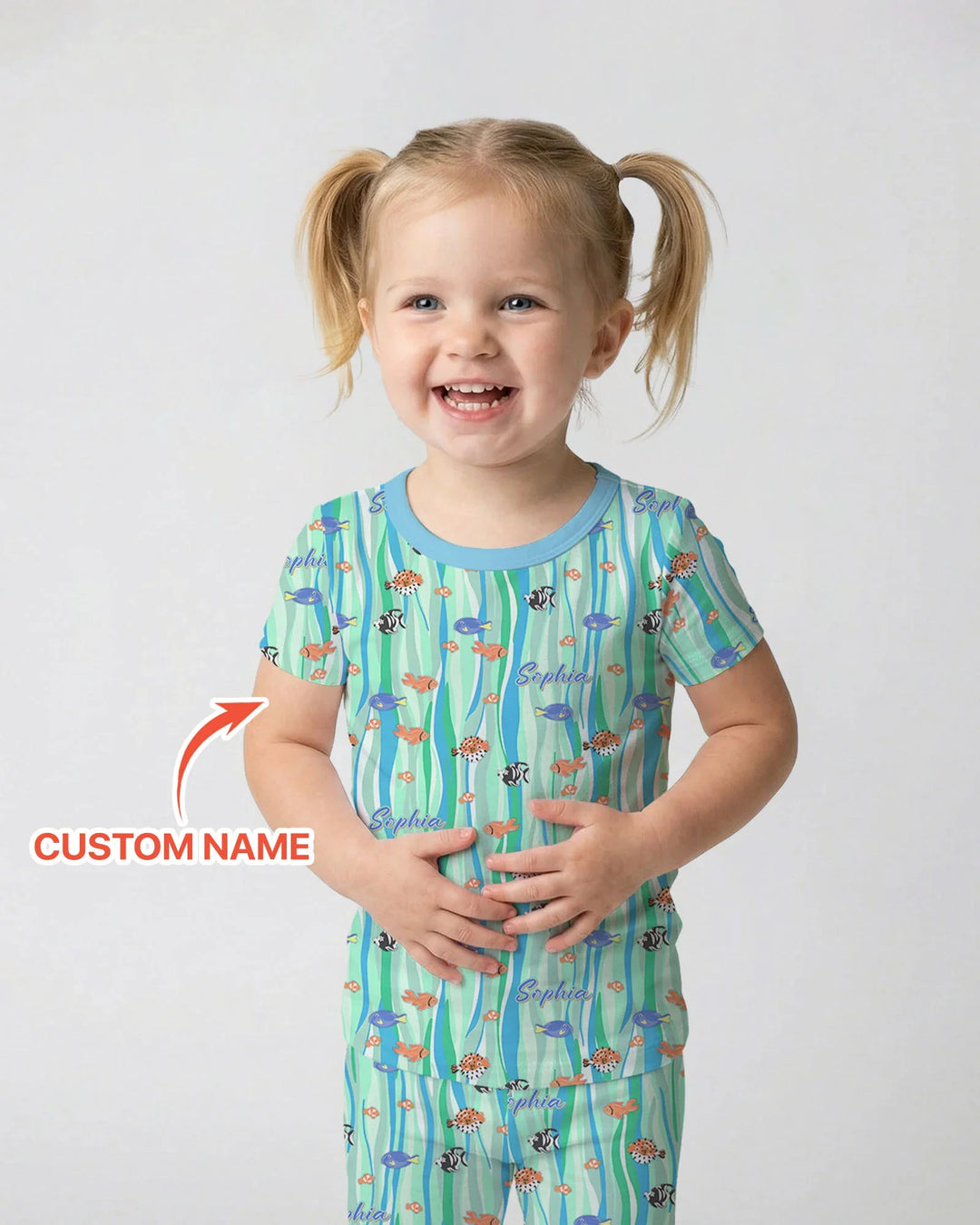 Zweiteiliges, kurzärmliges Pyjama-Set mit Marienkäfern