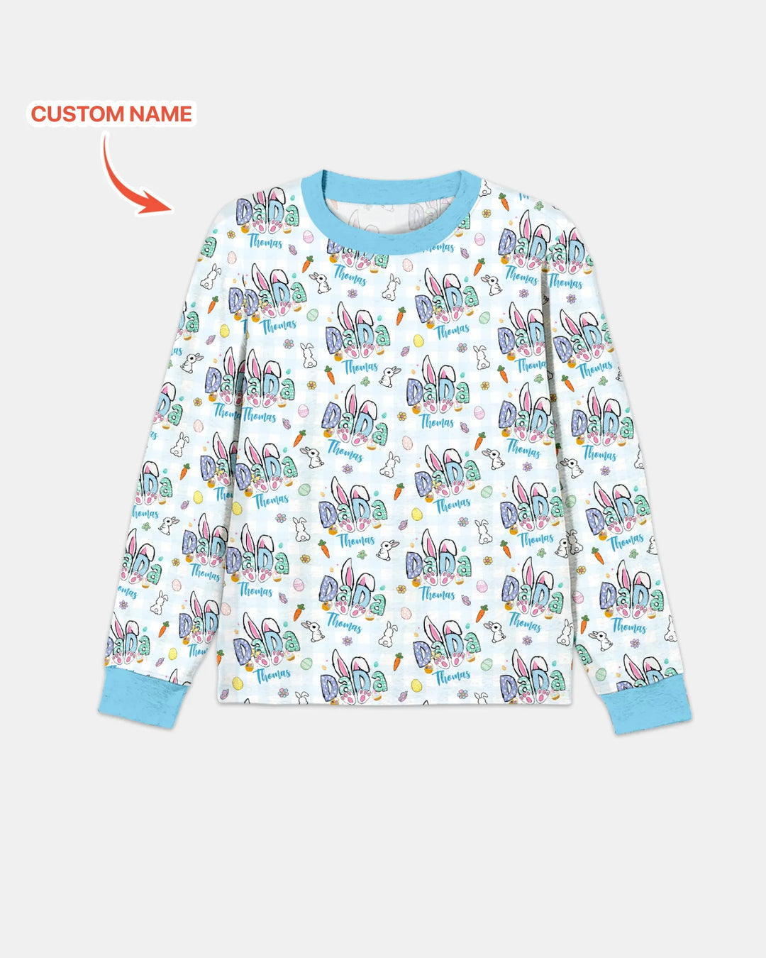 Custom Name Easter Family Matching Men's Pajama Set