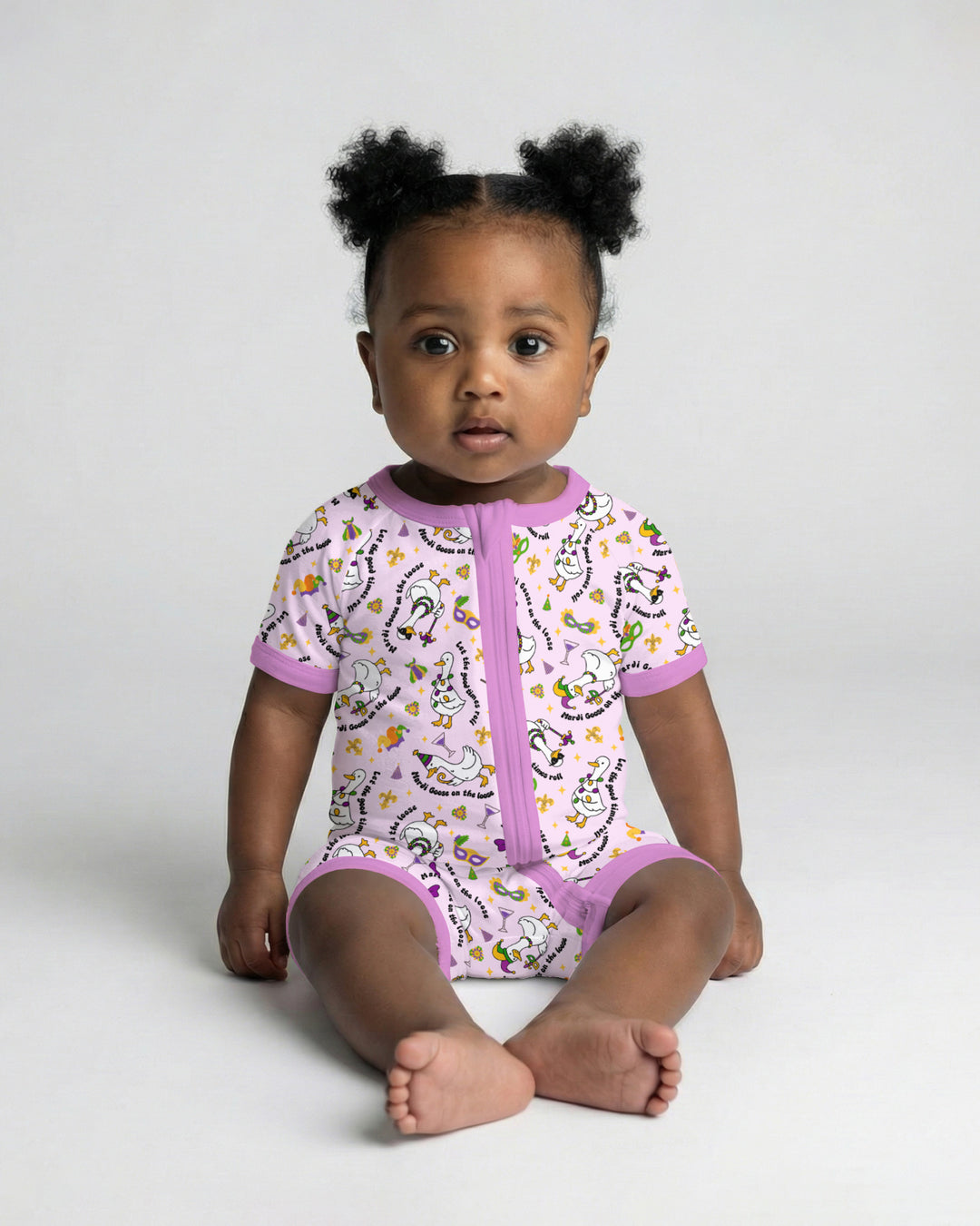 Mardi Gras Silly Goose Shorty Zippy