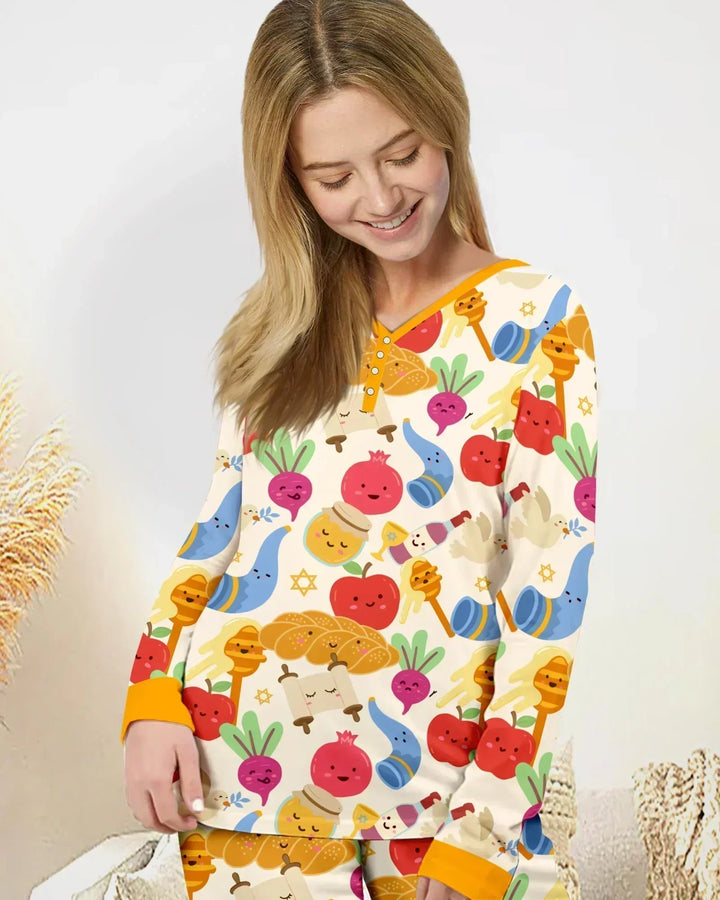 Shana Tova Rosh Hashanah Bamboo Women Pajama Set