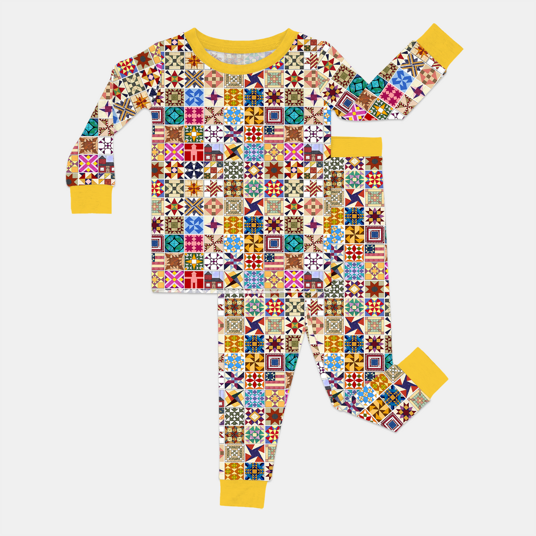 Heritage Quilt Two Piece Long Sleeve Pajama Set