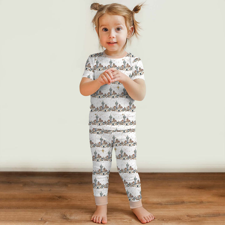 O Little Town of Bethlehem Two Piece Short Sleeve Pajama Set