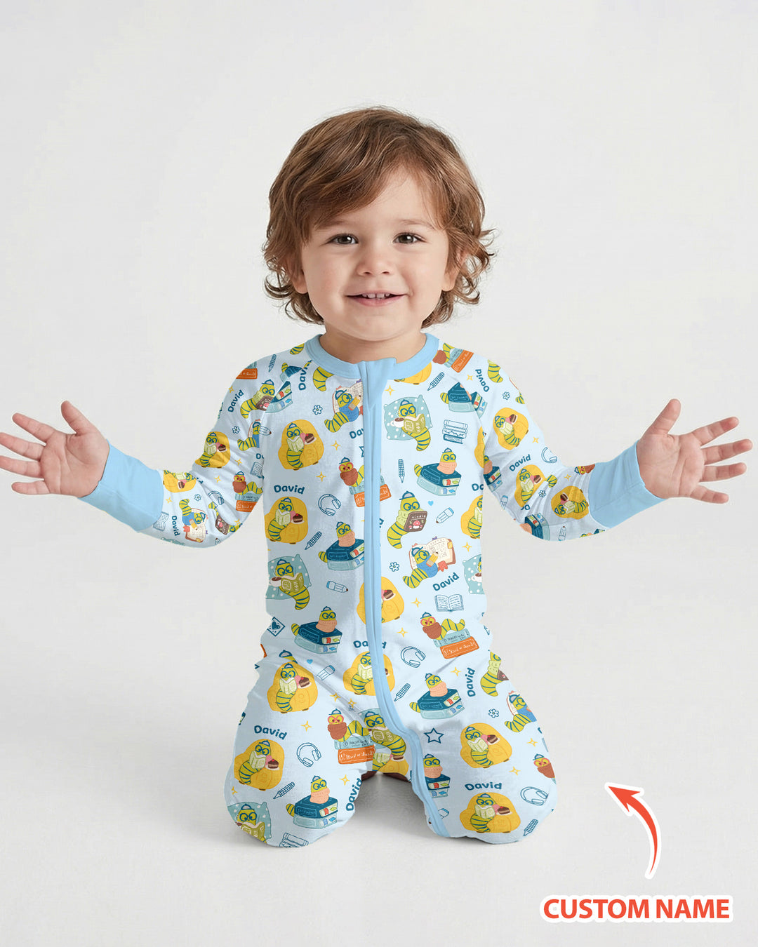 Little Book Worm Family Matching Bamboo Convertible Zippy