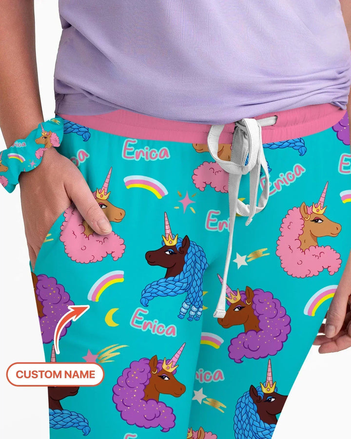 African Astro Unicorn Women Pajama Set