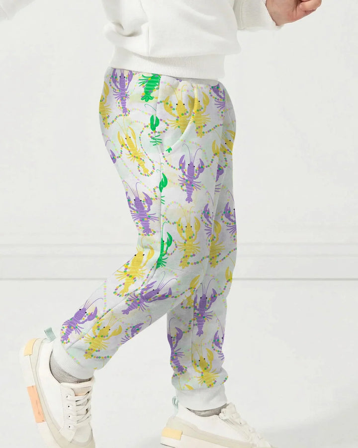 Mardi Gras Crawfish Family Matching Bamboo Jogger
