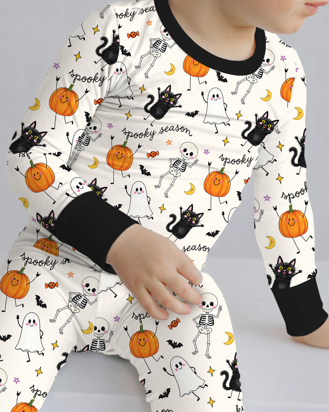 Conjunto de pijama de dos piezas de bambú con mangas largas, plantilla PERSONALIZADA