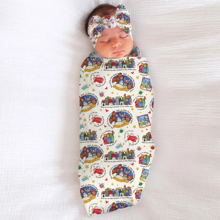 Away In A Manger Blessings Swaddle Blanket