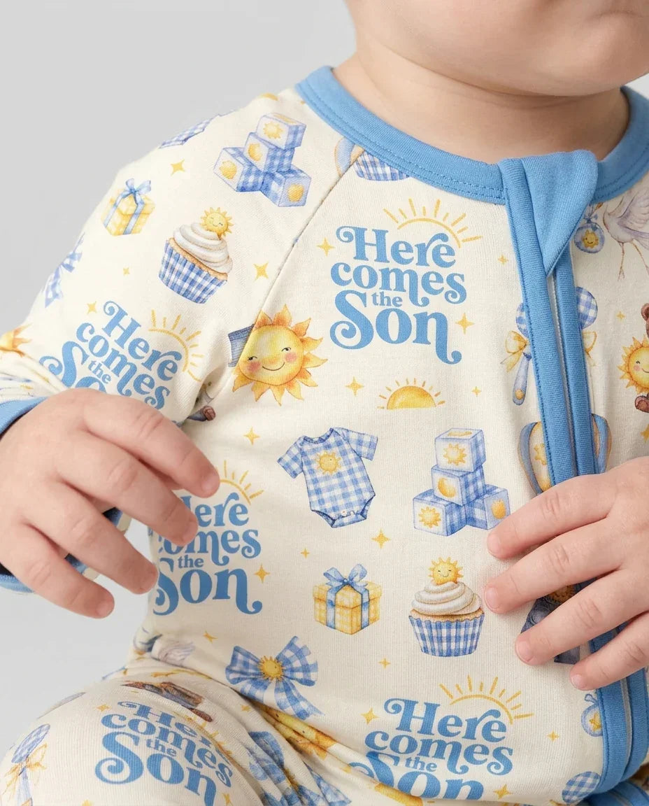 Gerippte Babykleidung mit individuellem Foto - Weich &amp; Skizzenhaft