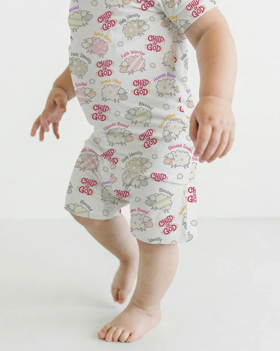 A Child Of God Girl Bamboo Two Piece Short Sleeve Shorts Pajama Set