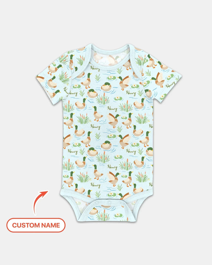 Personalized Mallard Duck Bamboo Bodysuit
