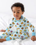 Shabbat Shalom Bamboo Two Piece Long Sleeve Pajama Set