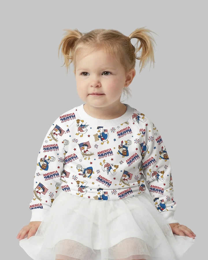 Patriotic Goose Celebrating 250 Years Crewneck Sweatshirt