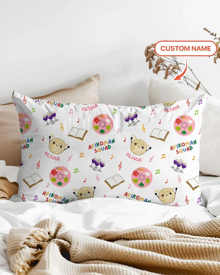Custom Name Passover Afikoman Squad Pillow Case