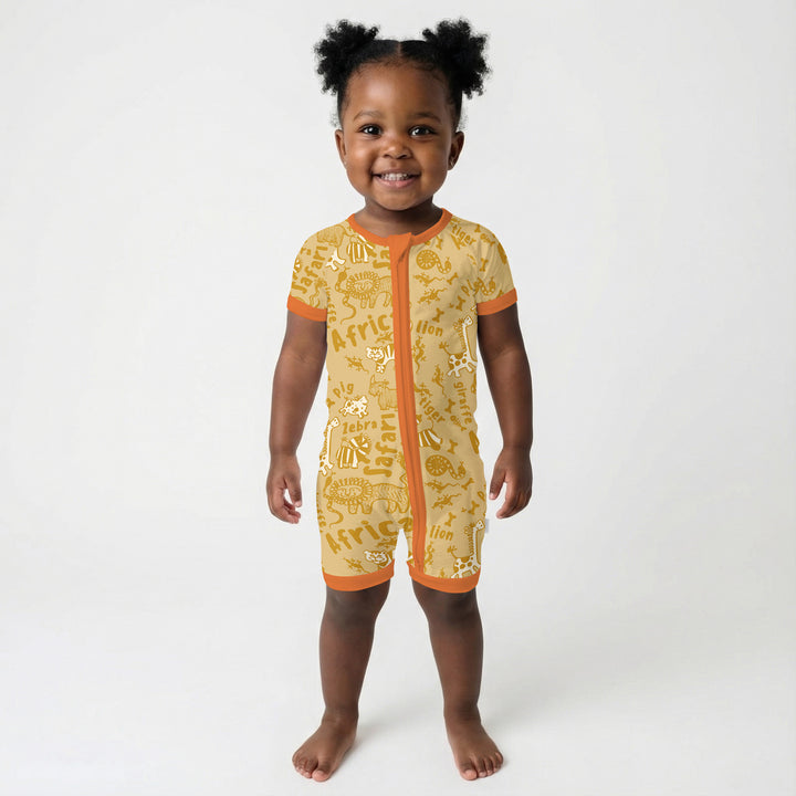 Handdrawn African Animals Shorty Zippy