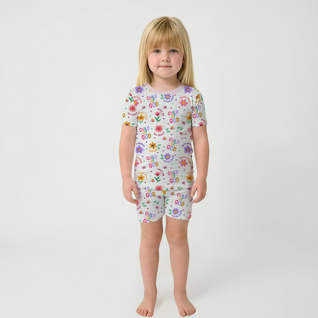 Child of God Two Piece Short Sleeve Shorts Pajama Set