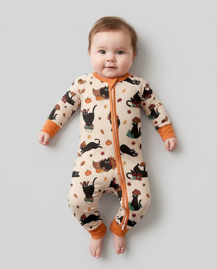 Black Cat Cozy Season Bamboo Convertible Zippy