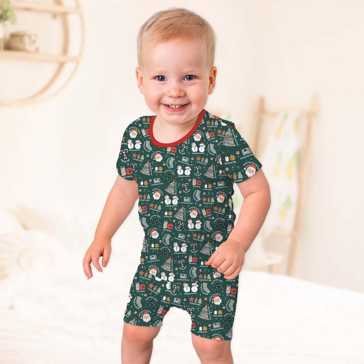 Christmas Things Two Piece Short Sleeve Shorts Pajama Set