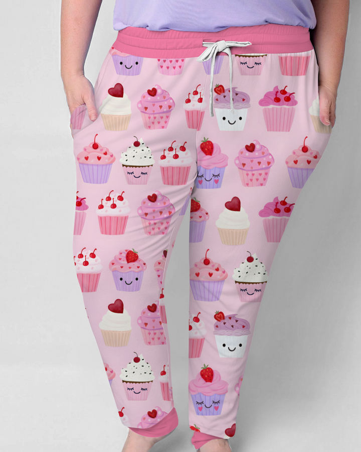 Valentine Emotional Cupcakes Women Pajama Set