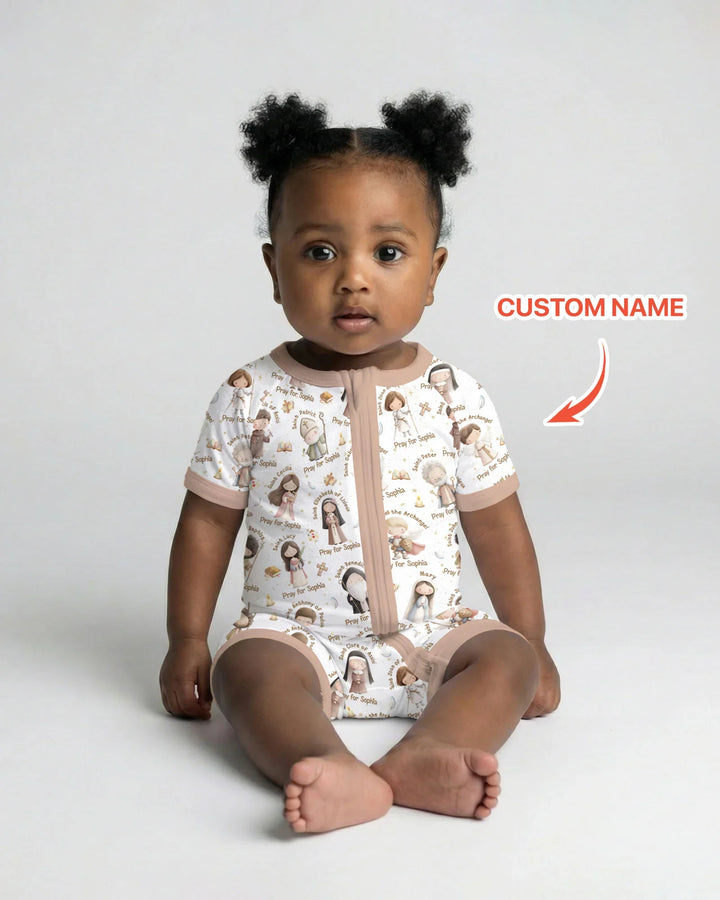 Pray For Me Custom Name Bamboo Shorty Zippy