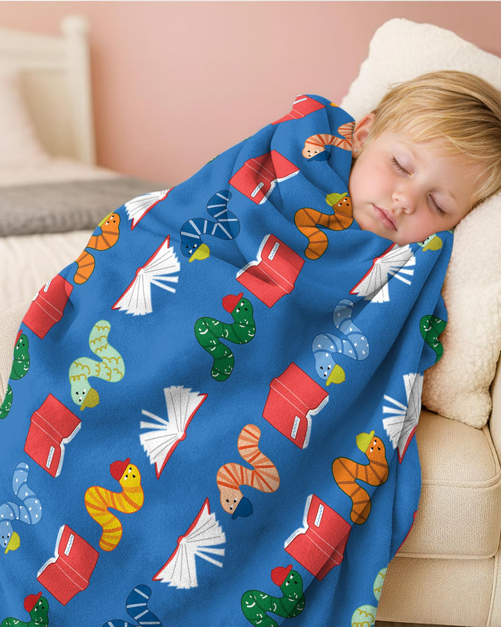 Bookworm Family Matching Bamboo Blanket