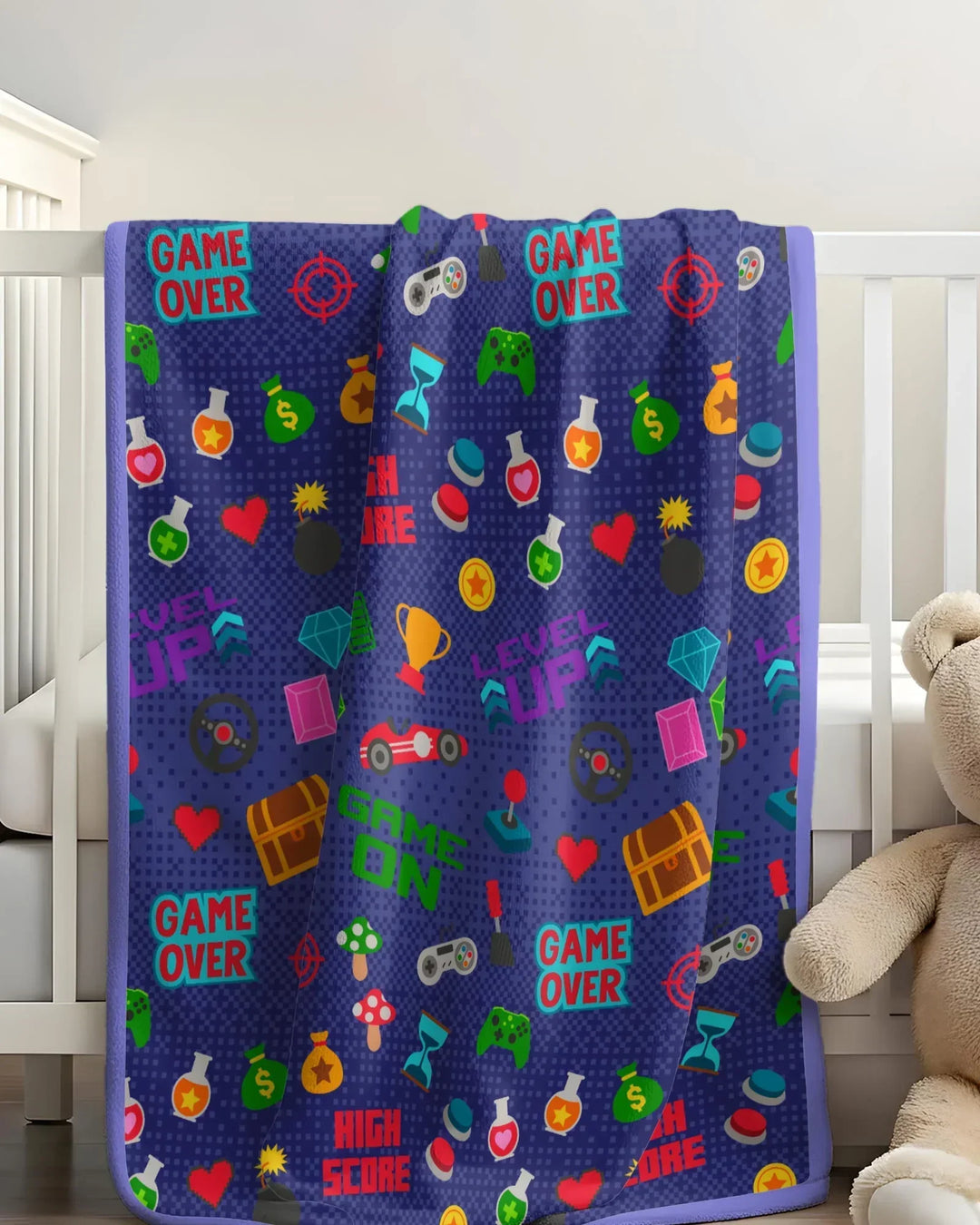 Gamer Mode On Family Matching Bamboo Blanket