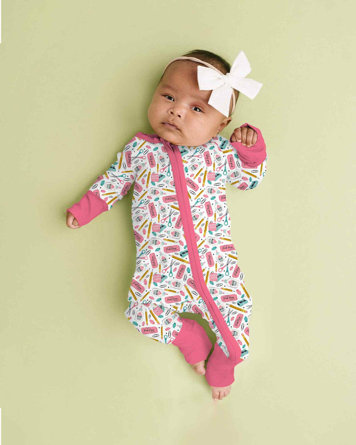 Pink Power School Supplies Bamboo Convertible Zippy