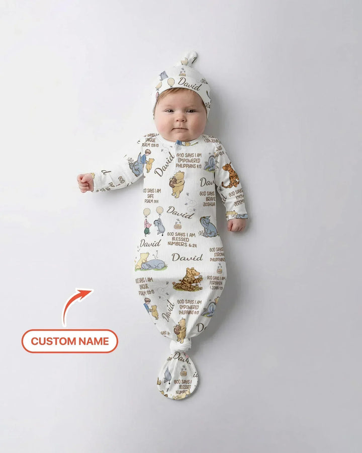 God Says I Am Classic Bear Bamboo Knot Gown