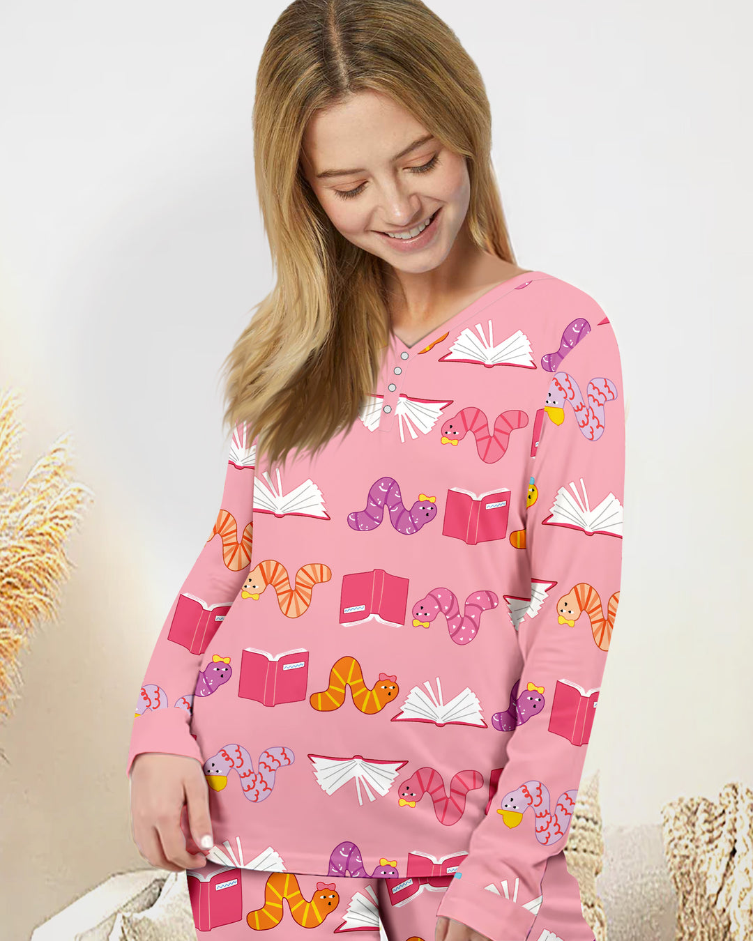 Bookworm Family Matching Bamboo Women Pajama Set