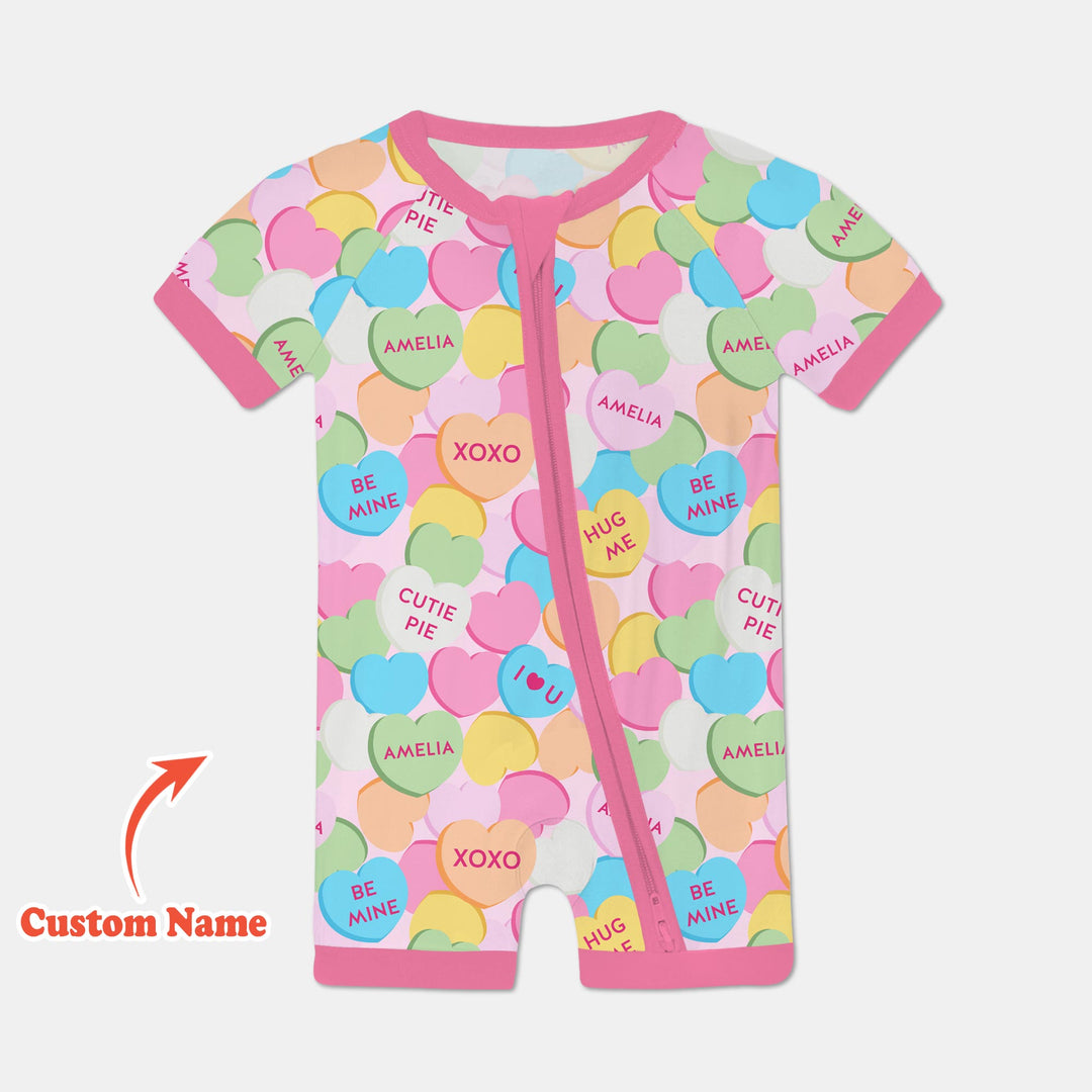 Valentine Candy Crush Family Matching Shorty Zippy
