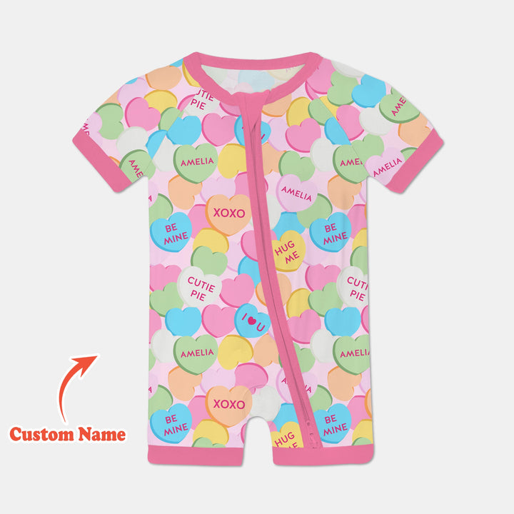 Valentine Candy Crush Family Matching Shorty Zippy
