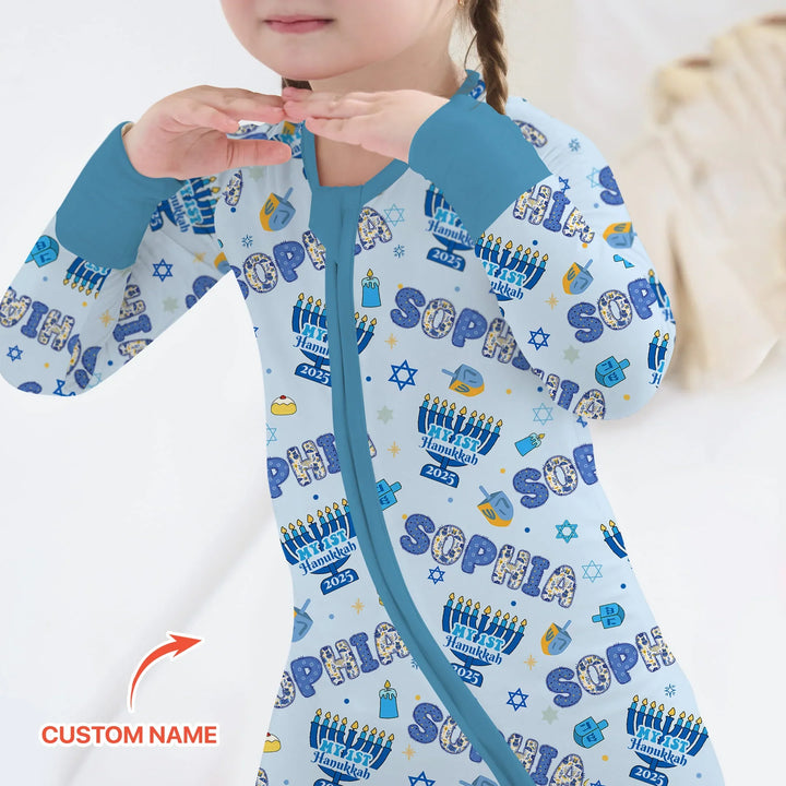 Custom name My First Hanukkah 2025 Convertible Zippy