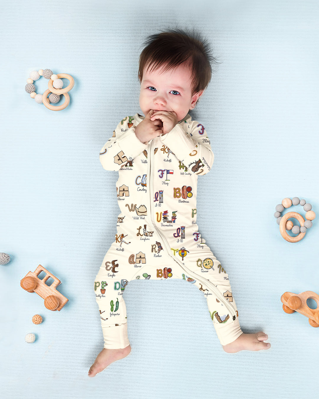 Gerippte Babykleidung mit individuellem Foto - Weich &amp; Skizzenhaft