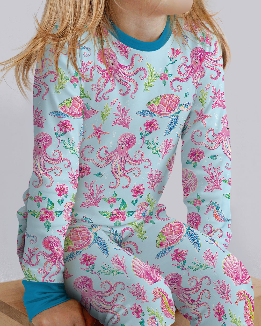 Preppy Palm Beach Bamboo Two Piece Long Sleeve Pajama Set