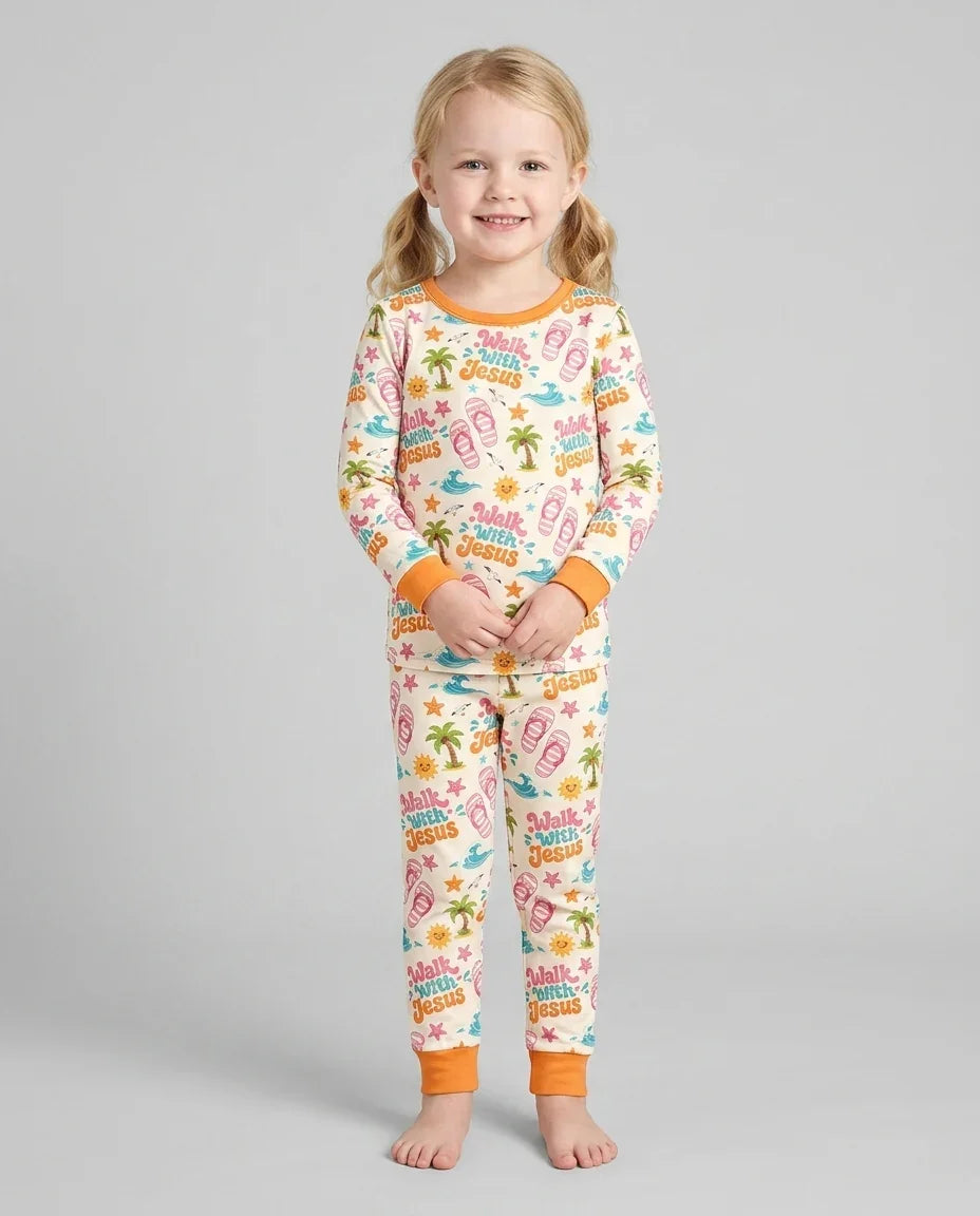 Conjunto de pijama de dos piezas de manga larga de bambú con estampados islámicos