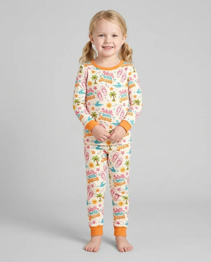 Conjunto de pijama de dos piezas de manga larga de bambú con estampados islámicos
