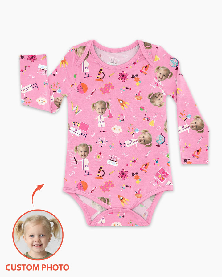 Gerippte Babykleidung mit individuellem Foto - Weich &amp; Skizzenhaft