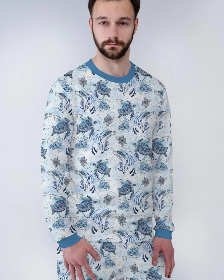 Little Turtles Family Matching Bamboo Men's Pajama Set