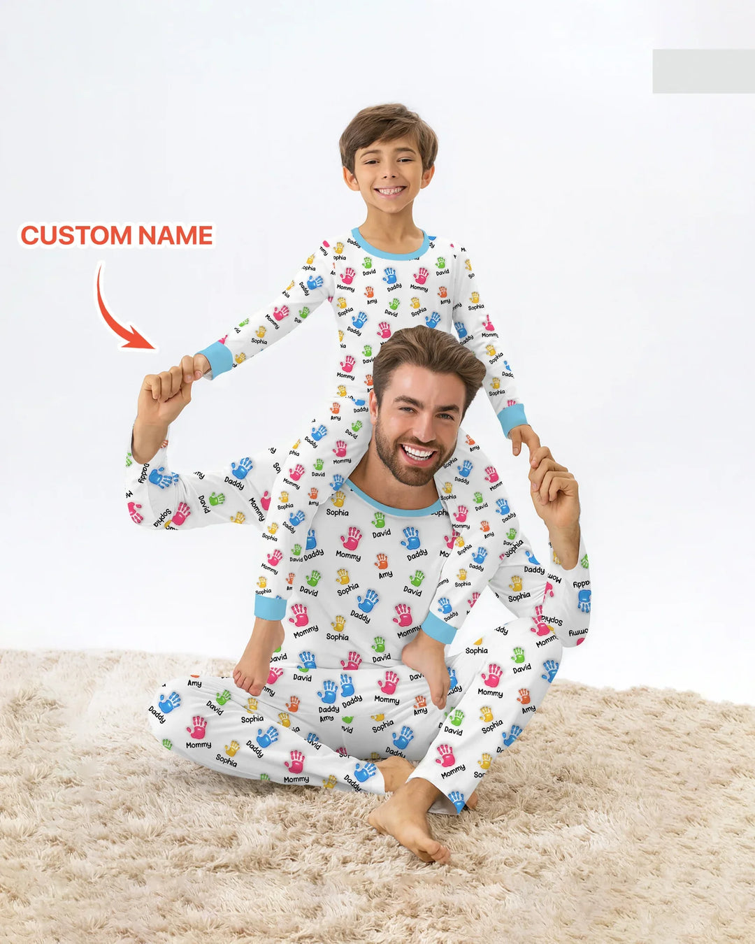 First Mother Day - Handprints Bamboo Men's Pajama Set