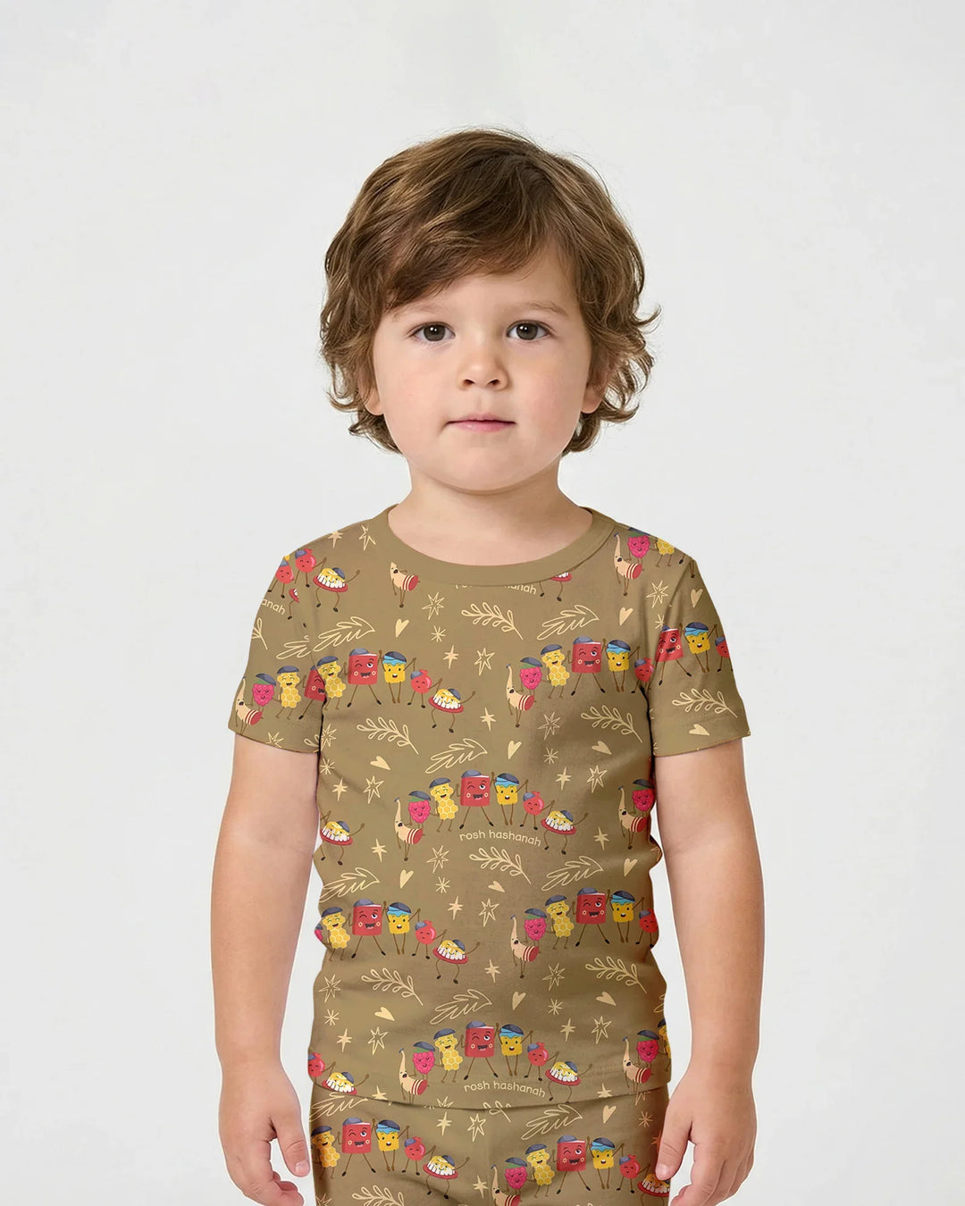 Conjunto de Pijama de Dos Piezas de Bambú con Mangas Cortas y Pantalones Cortos