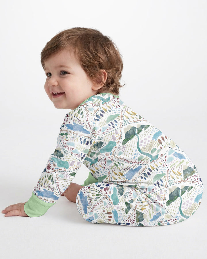 Whimsical Psalms 23 Map Bamboo Convertible Zippy