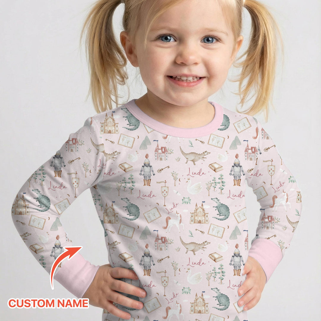 Zweiteiliges Langarm-Pyjama-Set mit Sommerfrüchten