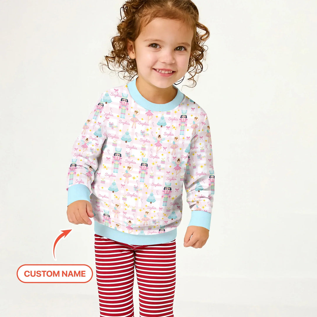 Nutcracker And Ballerinas Custom Name Crewneck Sweatshirt