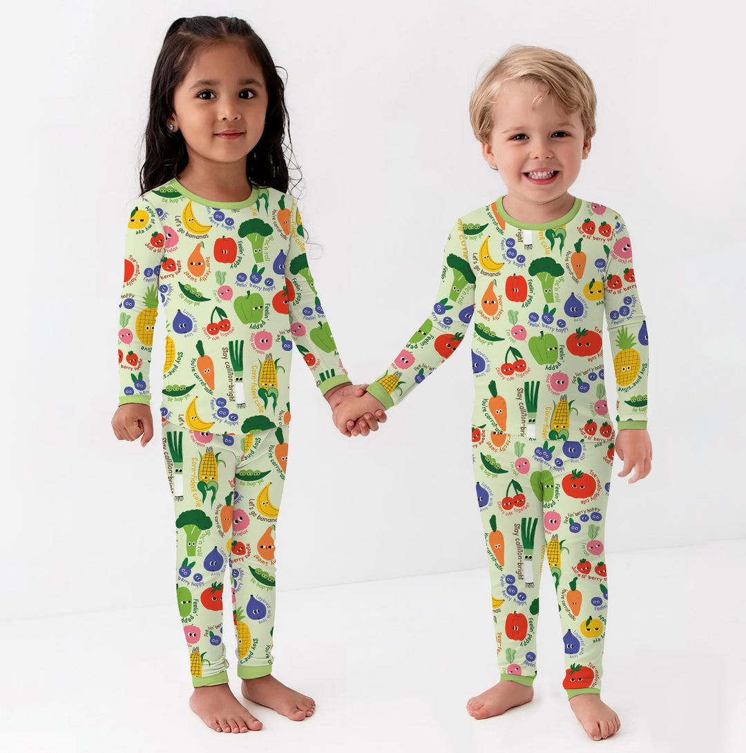 Little Veggie Garden Two Piece Long Sleeve Pajama Set